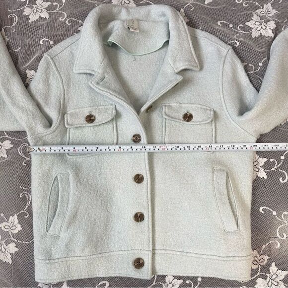 Joie Wool Blend Cropped Shacket Sz Large - Picture 11 of 13